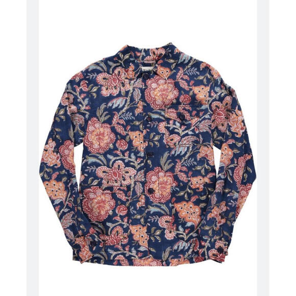 Kardo Handcrafted Floral Print Button-Up Shirt - Picture 1 of 13